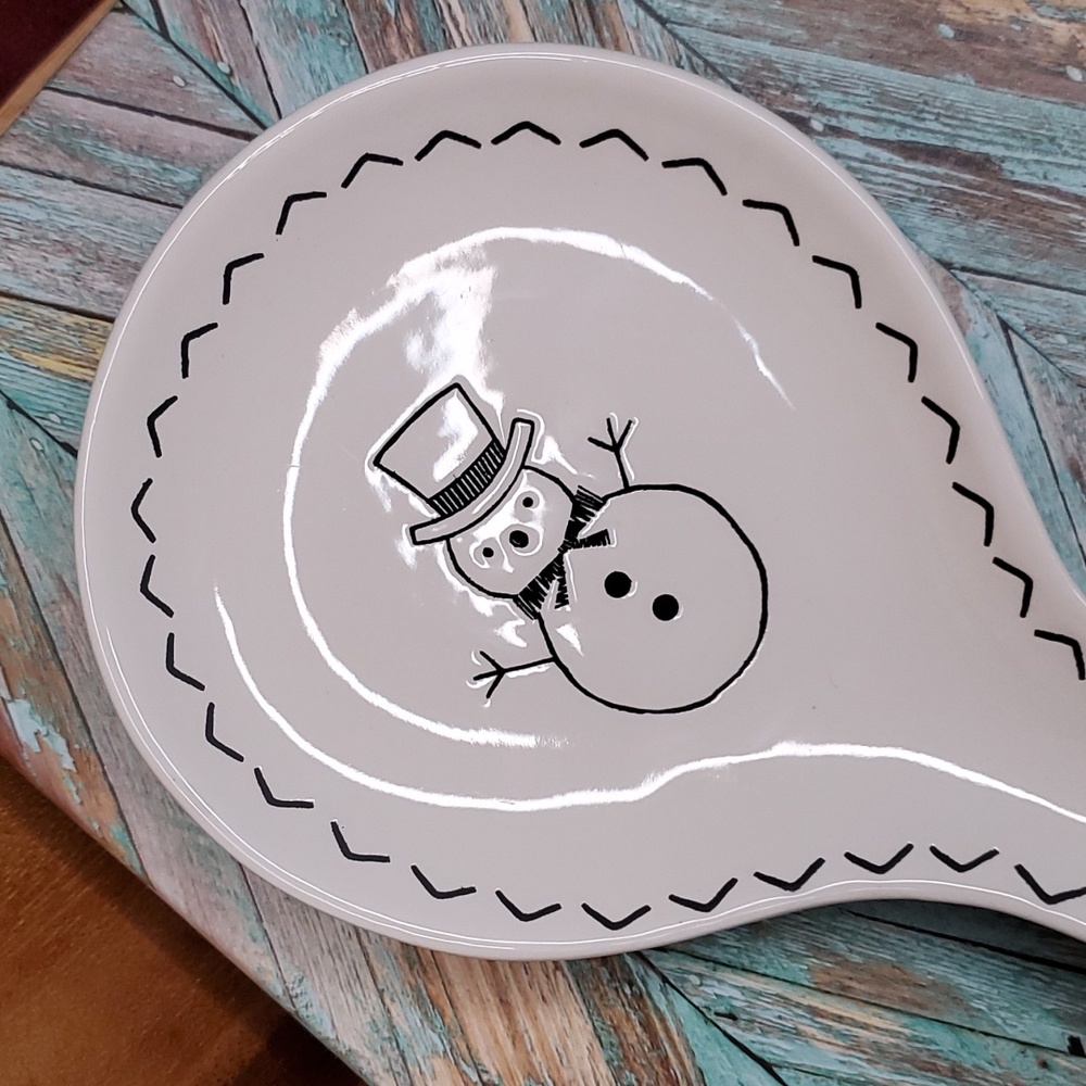 NEW- Snowman‎ Spoon Rest
